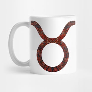 Dark Paisley Taurus Zodiac Sign Mug